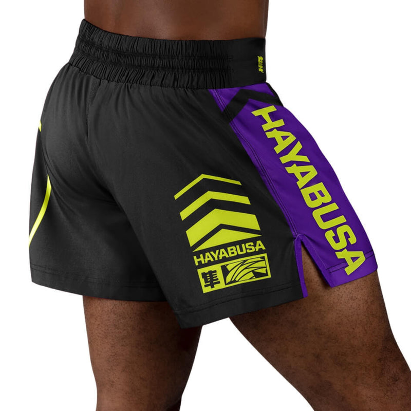 Hayabusa Icon Kickboxing Shorts - Schwarz / Neon