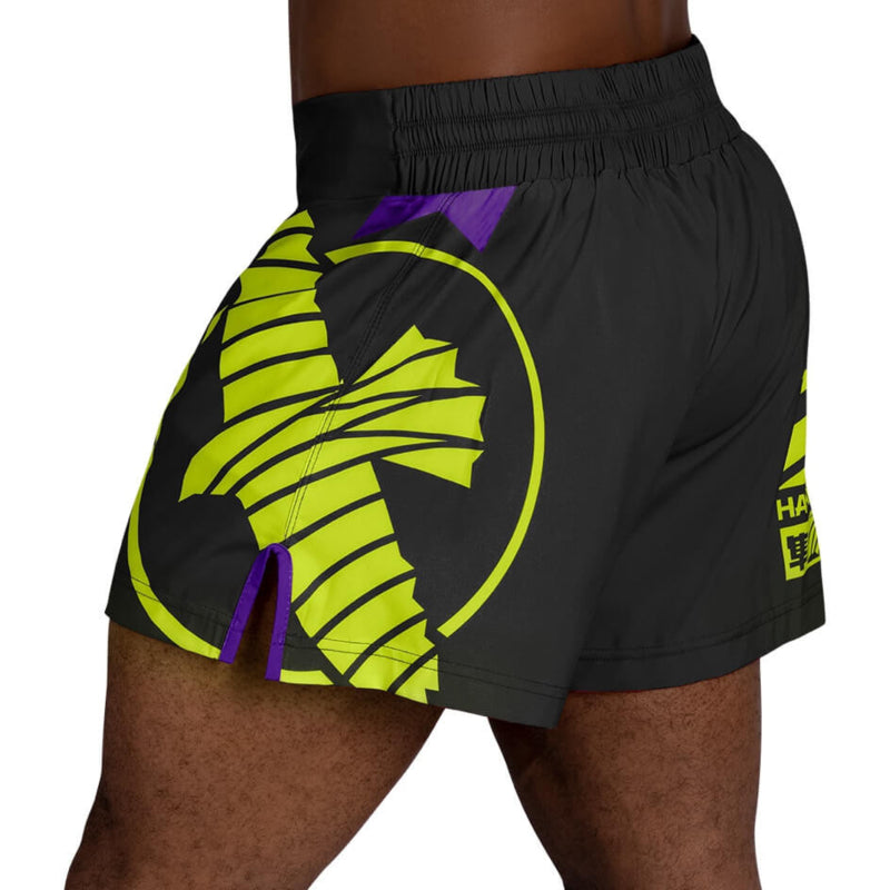 Hayabusa Icon Kickboxing Shorts - Schwarz / Neon