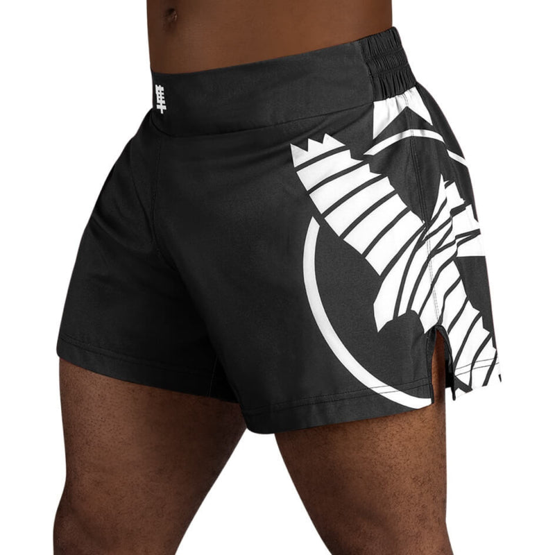Hayabusa Icon Kickboxing Shorts - Schwarz / Weiß
