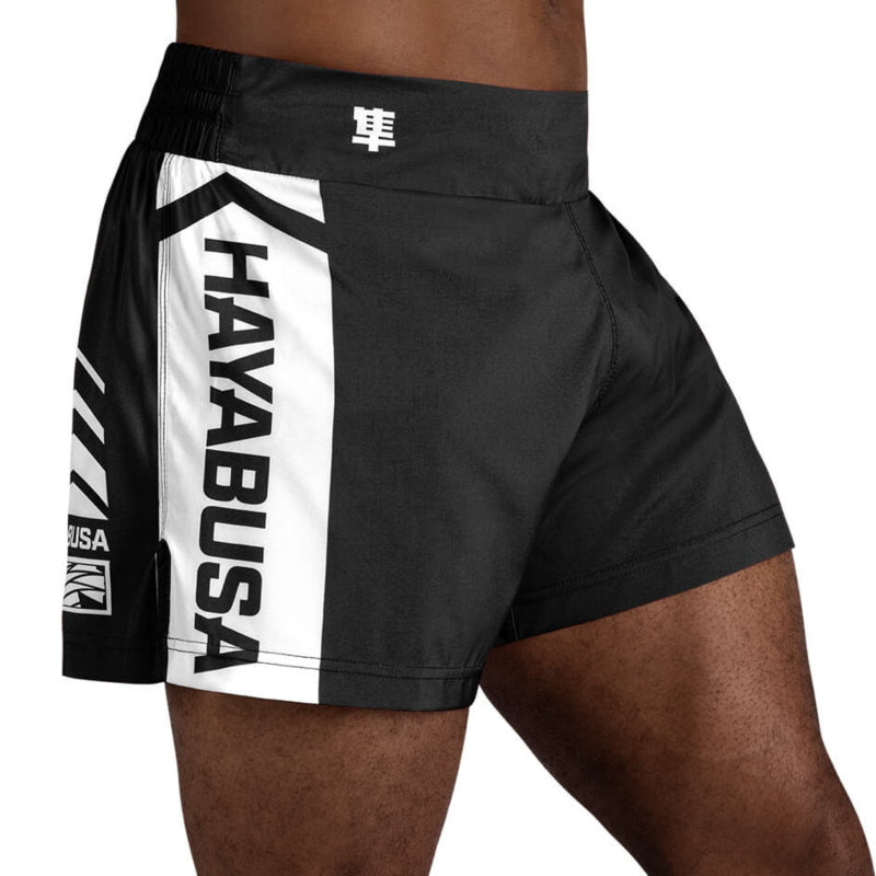 Hayabusa Icon Kickboxing Shorts - Schwarz / Weiß