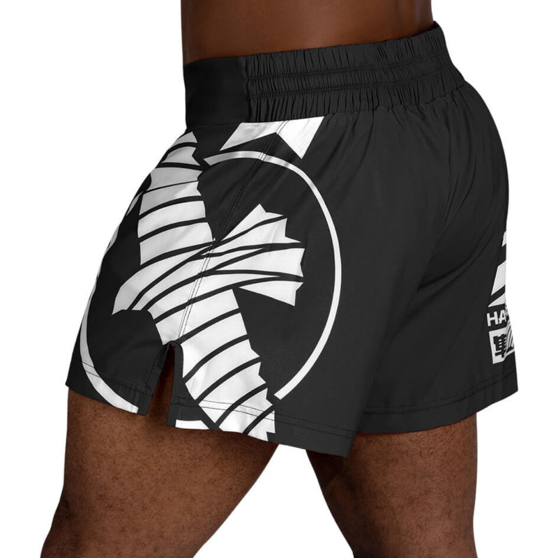 Hayabusa Icon Kickboxing Shorts - Schwarz / Weiß
