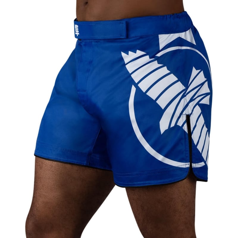 Hayabusa Icon Mid-Length Fight Shorts - Blau / Weiß