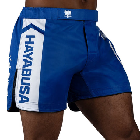 Hayabusa Icon Mid-Length Fight Shorts - Blau / Weiß