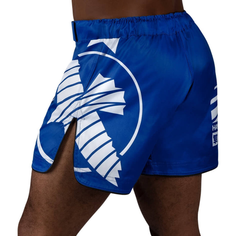 Hayabusa Icon Mid-Length Fight Shorts - Blau / Weiß