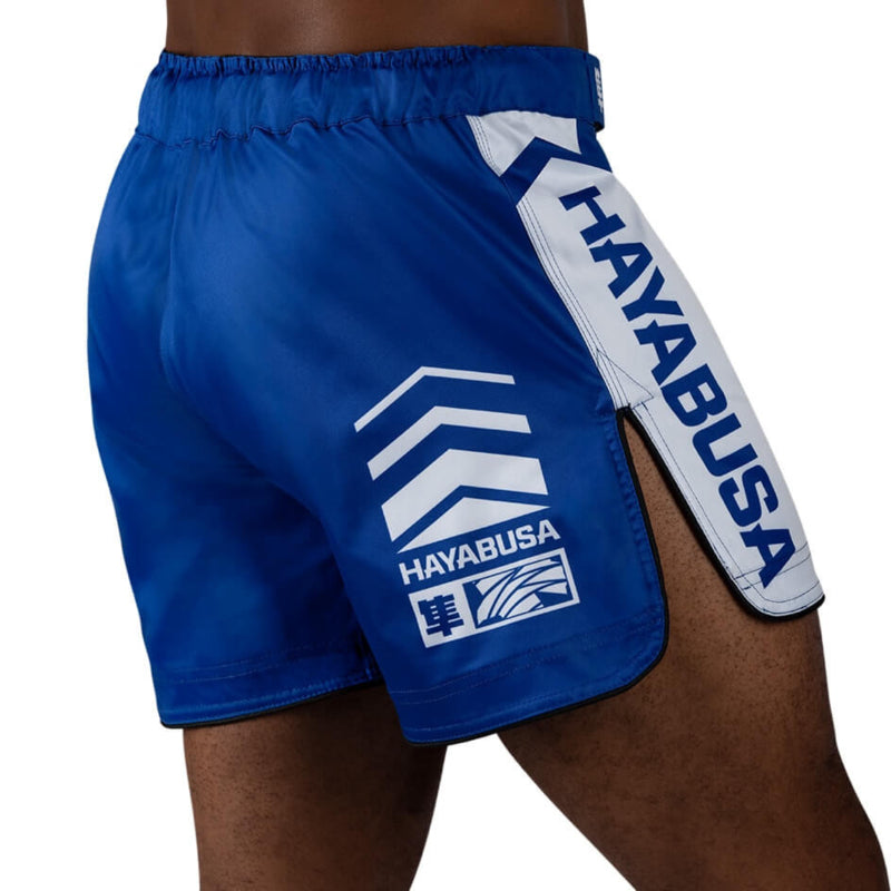 Hayabusa Icon Mid-Length Fight Shorts - Blau / Weiß