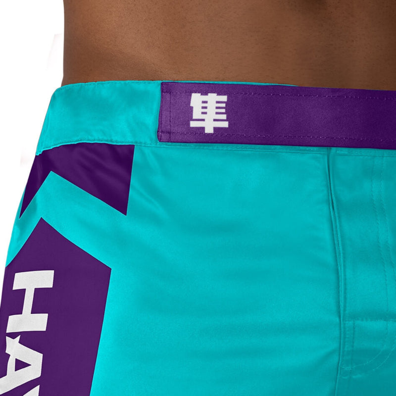 Hayabusa Icon Mid-Length Fight Shorts - Teal / Weiß