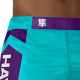 Hayabusa Icon Mid-Length Fight Shorts - Teal / Weiß