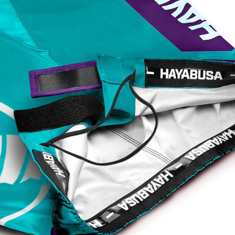 Hayabusa Icon Mid-Length Fight Shorts - Teal / Weiß