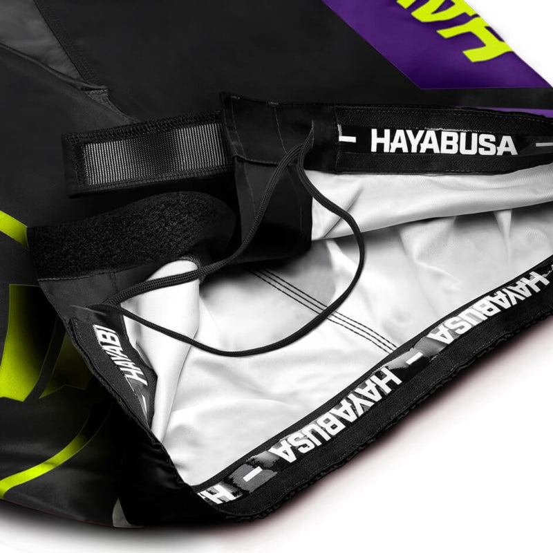 Hayabusa Icon Mid-Length Fight Shorts - Schwarz / Neon