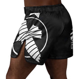 Hayabusa Icon Mid-Length Fight Shorts - Schwarz / Weiß