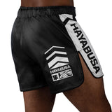 Hayabusa Icon Mid-Length Fight Shorts - Schwarz / Weiß