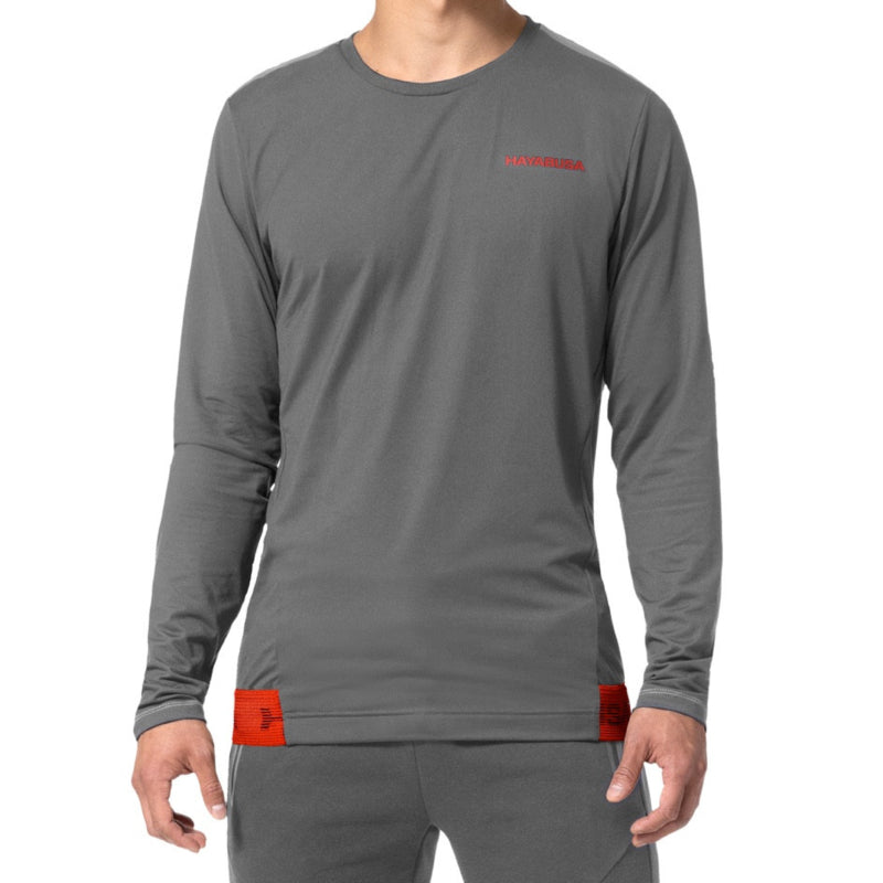 Hayabusa Athletic Langarm Trainingsshirt - Herren - Dunkelgrau