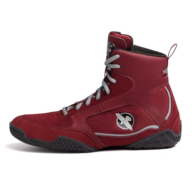 Hayabusa Pro Boxschuhe - Dunkelrot/Grau