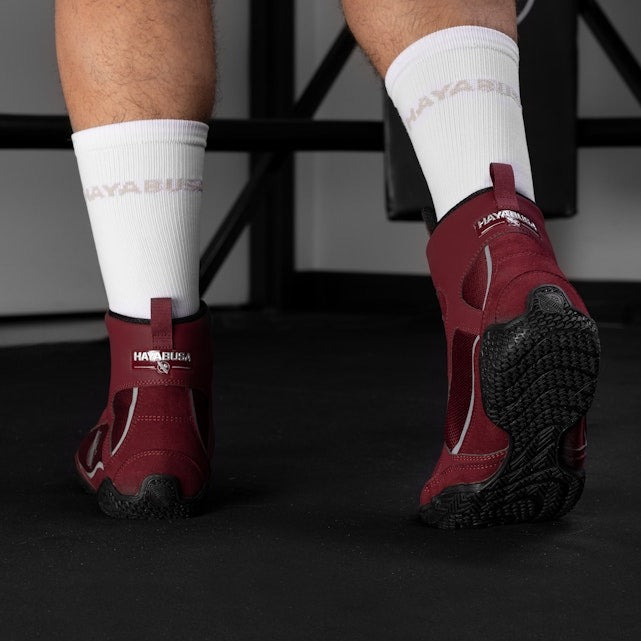 Hayabusa Pro Boxschuhe - Dunkelrot/Grau