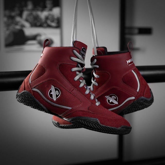 Hayabusa Pro Boxschuhe - Dunkelrot/Grau