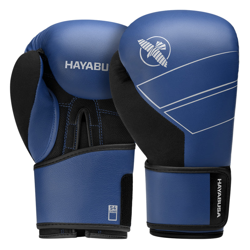 Hayabusa S4 Boxhandschuhe - Echtes Leder - Blau