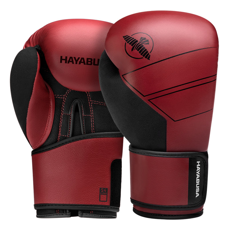 Hayabusa S4 Boxhandschuhe - Echtes Leder - Rot