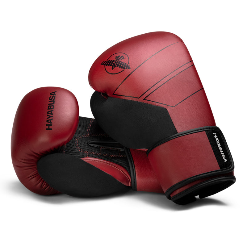 Hayabusa S4 Boxhandschuhe - Echtes Leder - Rot
