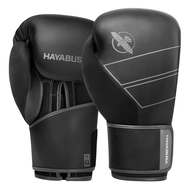 Hayabusa S4 Boxhandschuhe - Echt Leder - Schwarz