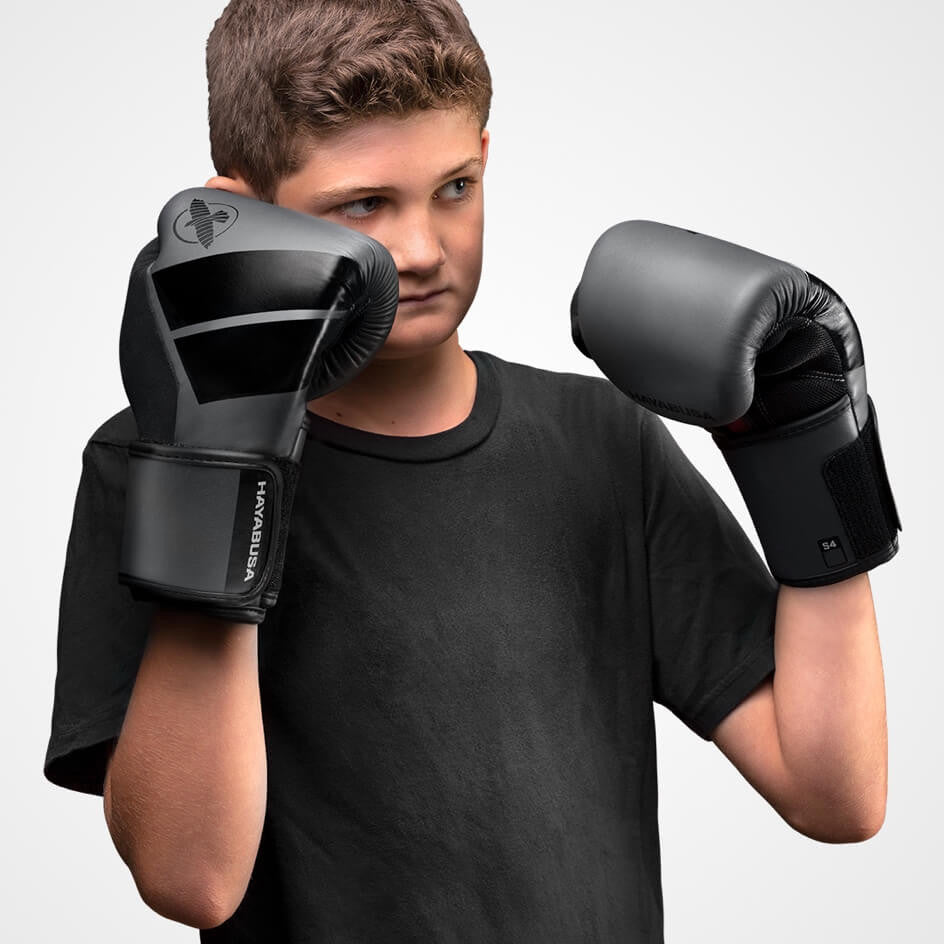 Hayabusa S4 Jugend Boxhandschuhe - Charcoal grau