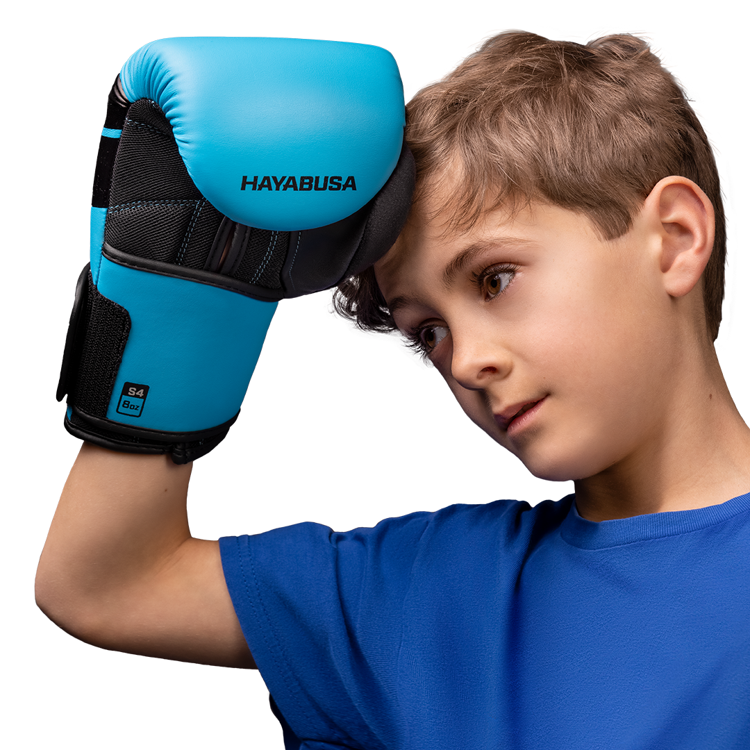 Hayabusa S4 Jugend Boxhandschuhe - Cyanblau