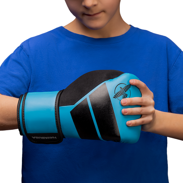 Hayabusa S4 Jugend Boxhandschuhe - Cyanblau
