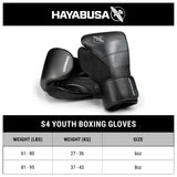 Hayabusa S4 Jugend Boxhandschuhe - Cyanblau