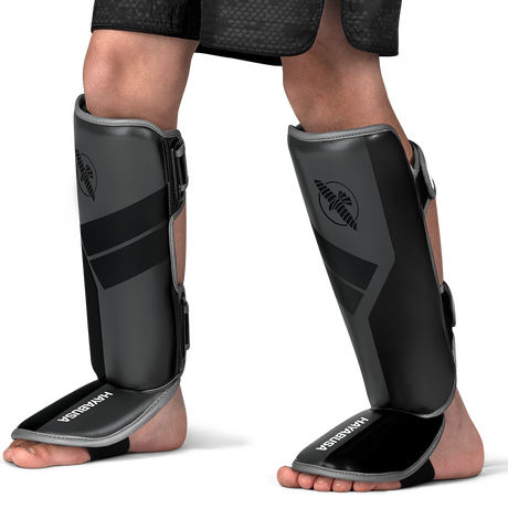 Hayabusa S4 Jugend-Schienbeinschoner - Charcoal grau