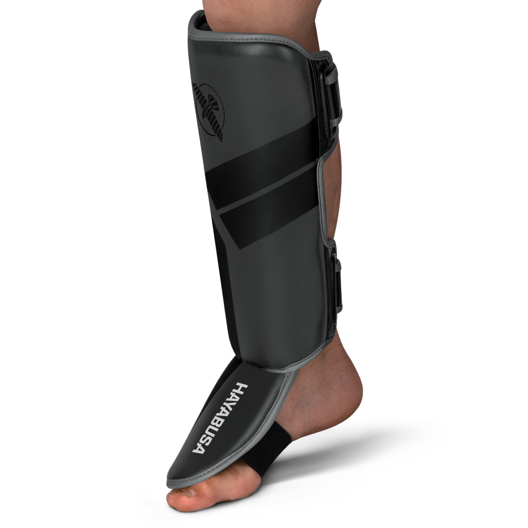 Hayabusa S4 Jugend-Schienbeinschoner - Charcoal grau