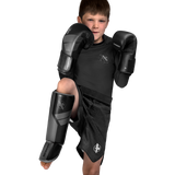Hayabusa S4 Jugend-Schienbeinschoner - Schwarz