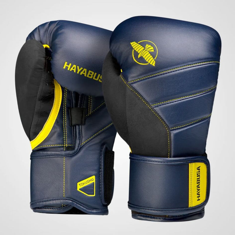Hayabusa T3 Boxhandschuhe - Navy Blau / Gelb