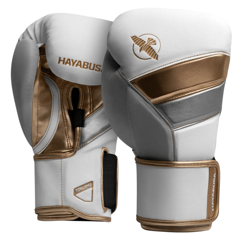 Hayabusa T3 Boxhandschuhe - Weiß / Gold
