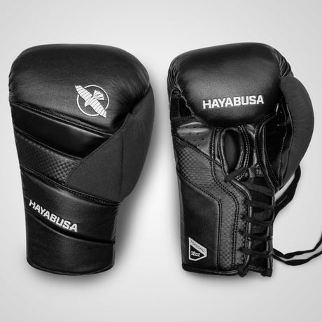 Hayabusa T3 Schnür-Boxhandschuhe - Schwarz