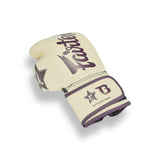 Booster X Fairtex Boxhandschuhe - BG V2 - Echtes Leder - Beige / Dunkelrot