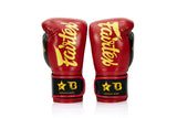 Booster X Fairtex Boxhandschuhe - BG V2 - Echtes Leder - Rot / Schwarz / Gold