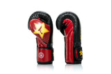 Booster X Fairtex Boxhandschuhe - BG V2 - Echtes Leder - Schwarz / Rot / Gold