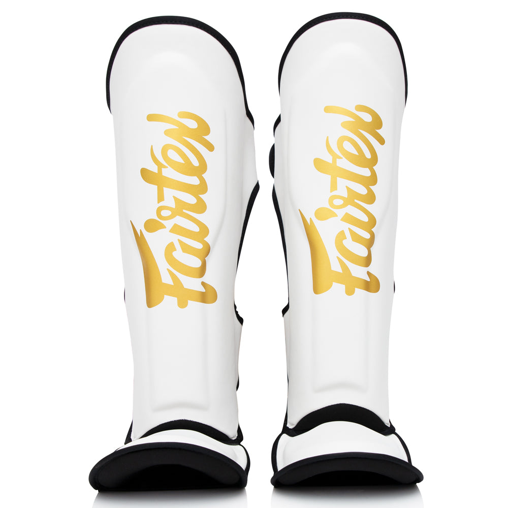 Booster X Fairtex Schienbeinschoner - FXB SG - Weiß / Gold