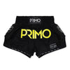 Primo Muay Thai Shorts - Free Flow Series - Metatec - Schwarz/Neongelb