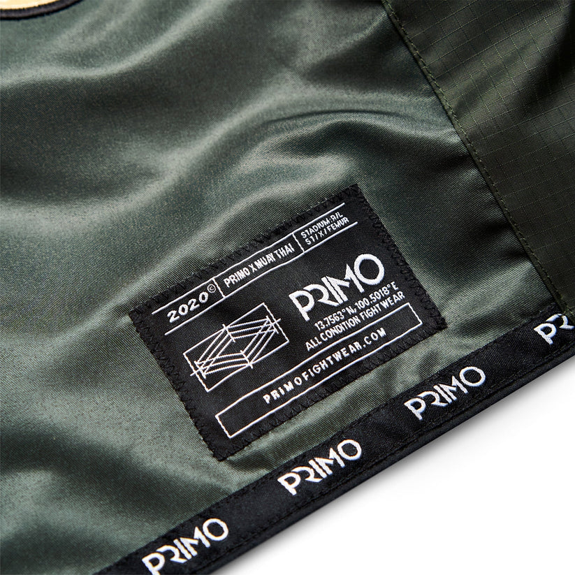 Primo Muay Thai Shorts - Hologramm-Serie - Valor Green - dunkelgrün