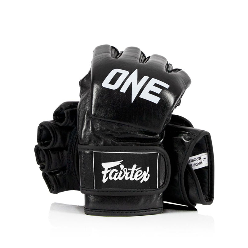 ONE X Fairtex FGV12ONE Grappling Handschuhe - Leder - Schwarz