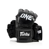 ONE X Fairtex FGV12ONE Grappling Handschuhe - Leder - Schwarz
