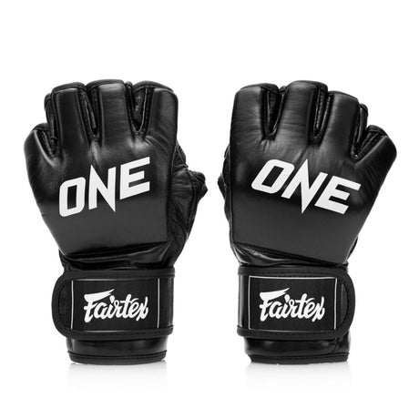 ONE X Fairtex FGV12ONE Grappling Handschuhe - Leder - Schwarz