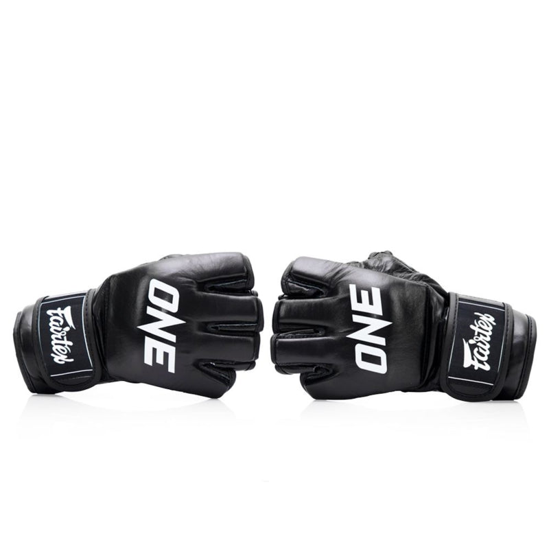 ONE X Fairtex FGV12ONE Grappling Handschuhe - Leder - Schwarz
