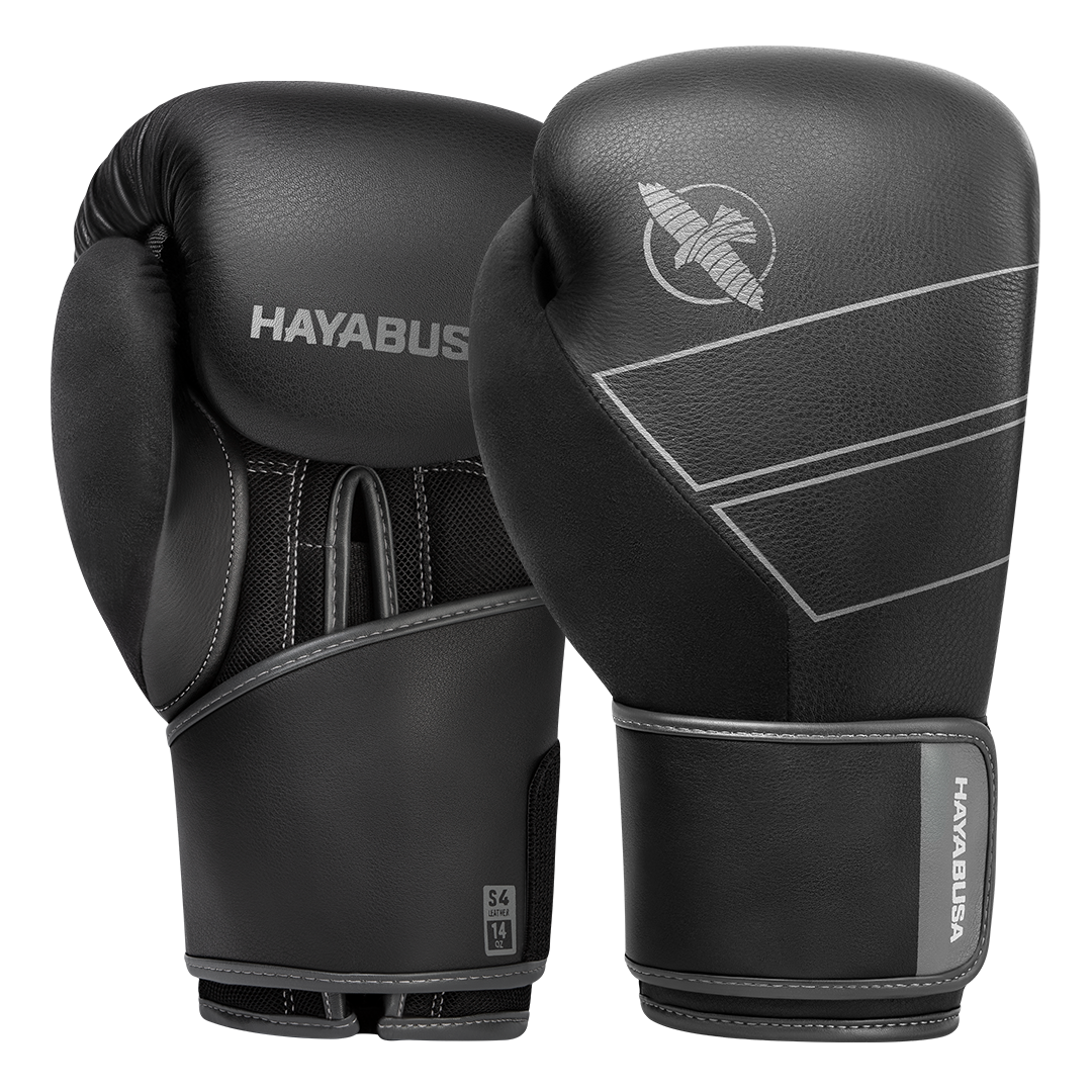 Hayabusa S4 Boxhandschuhe - Echt Leder - Schwarz