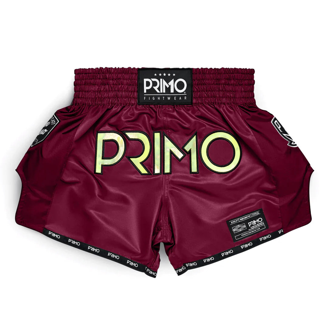 Primo Muay Thai Shorts - Hologramm-Serie - Valor Red - dunkelrot