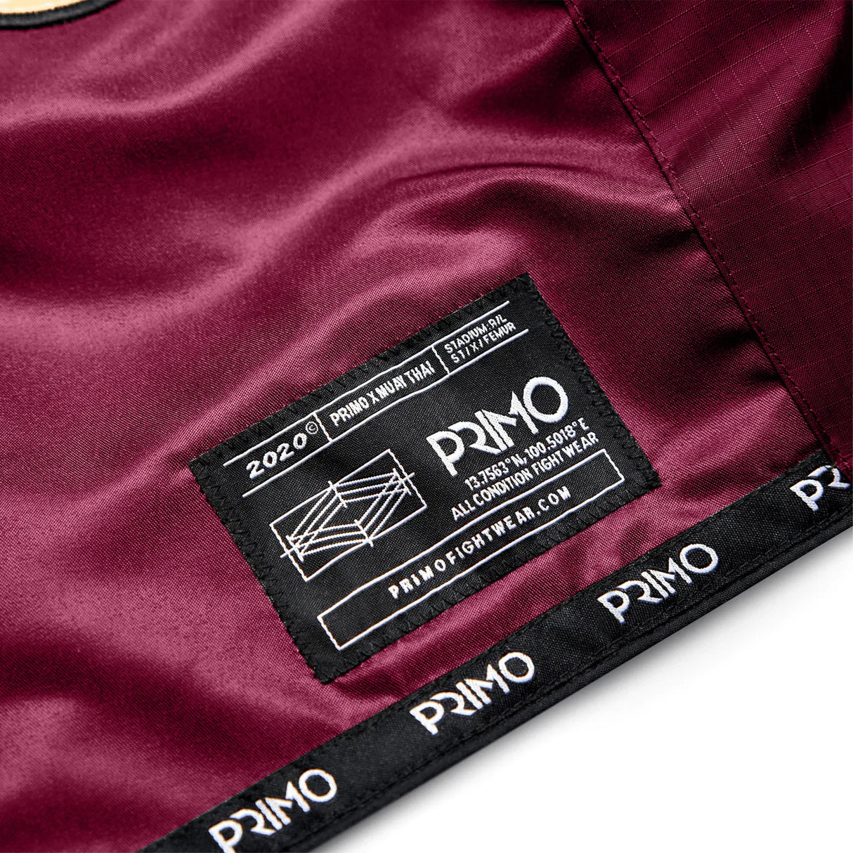 Primo Muay Thai Shorts - Hologramm-Serie - Valor Red - dunkelrot