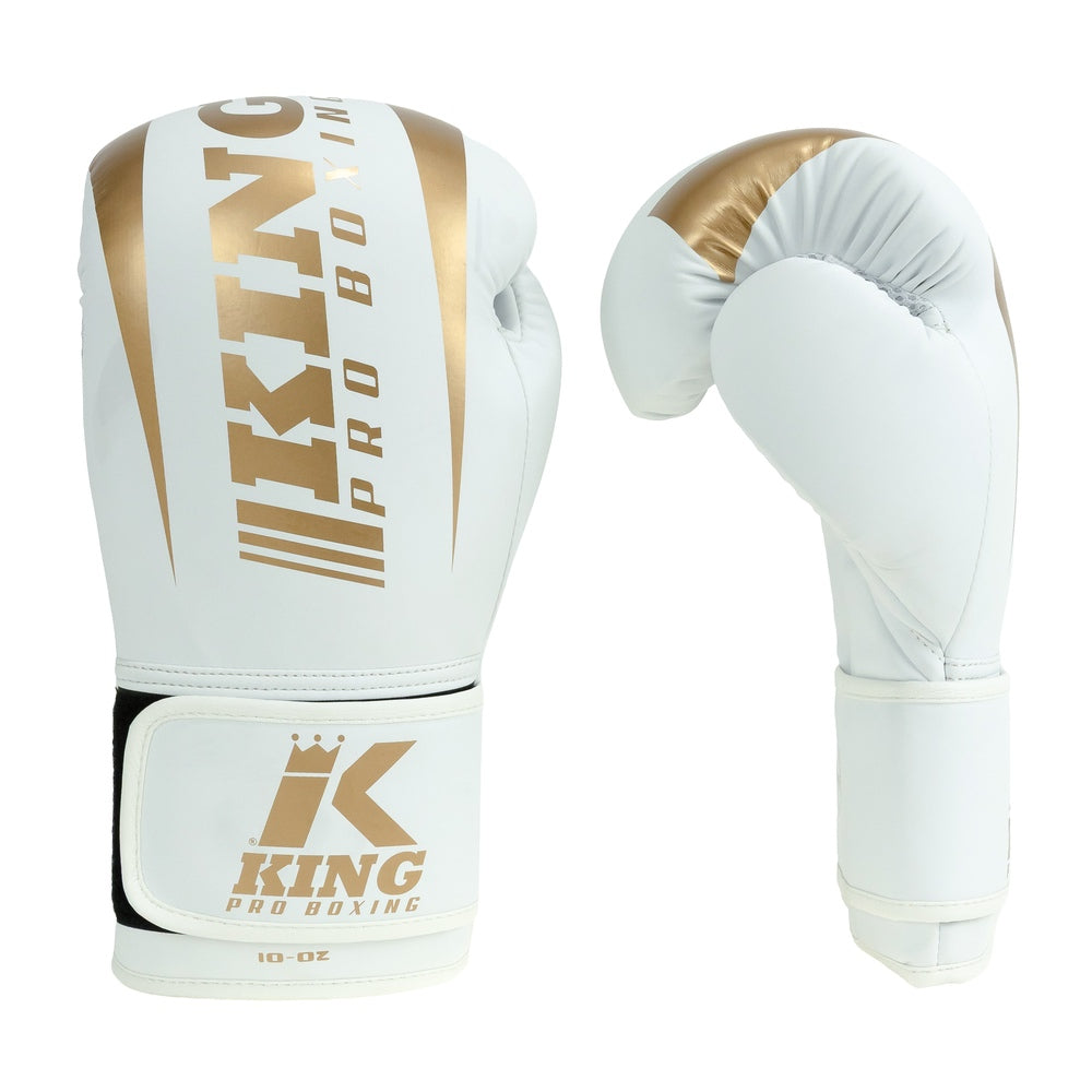 King Pro Boxing Bokshandschuhe - Revo 9 - Weiß/Gold