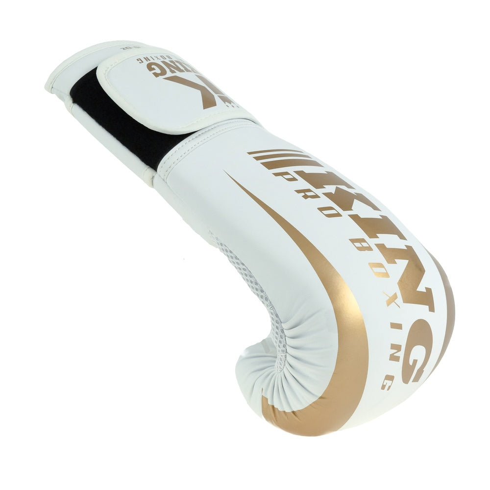 King Pro Boxing Bokshandschuhe - Revo 9 - Weiß/Gold