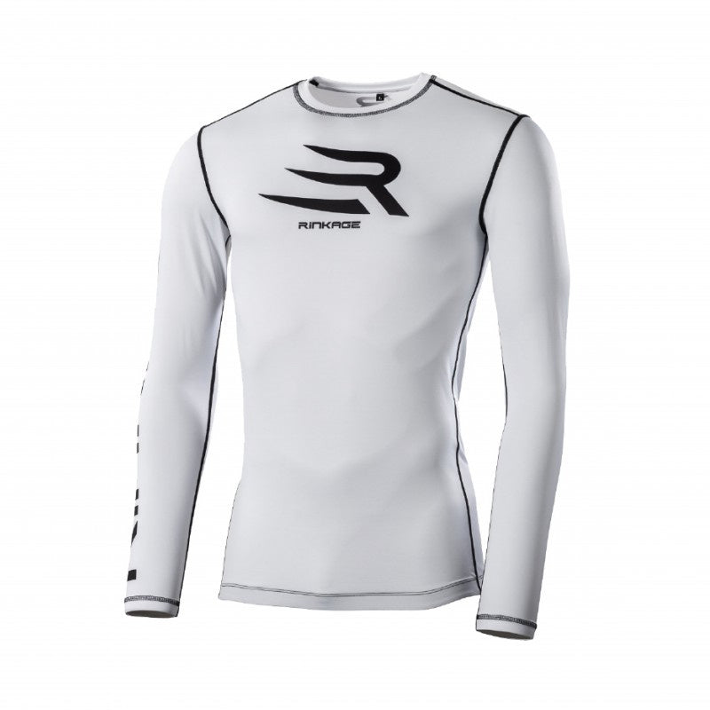 Rinkage Basis Langarm Rashguard - Weiß