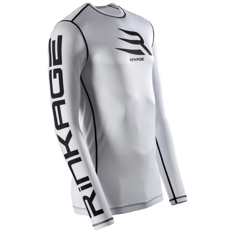Rinkage Basis Langarm Rashguard - Weiß